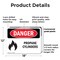 Signmission Propane Cylinders Danger Sign, Plastic, 18in W x 12in L, 2PK OS-2PACK-DS-P-1218-L-1538 - alternate 6